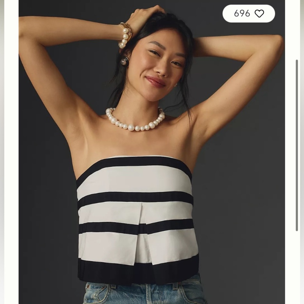 COPY - Anthropologie Maeve Strapless Babydoll Top